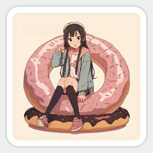 mio and donut Sticker